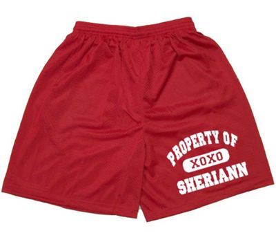 Property Of Red Mesh Sport Shorts