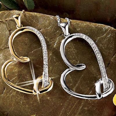 Diamond Heart Pendant B