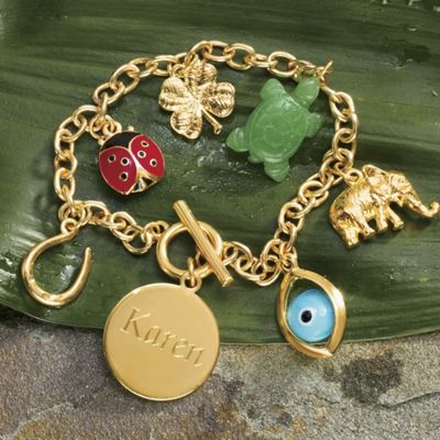 Charm Bracelet Personalized Good Luck