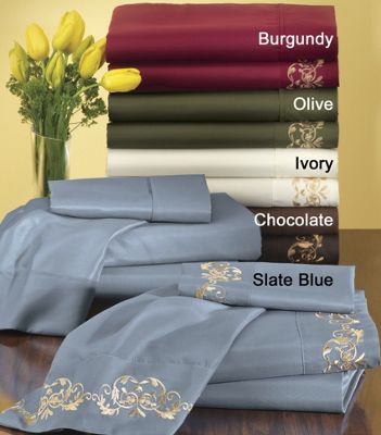 Embroidered Microfiber Sheets