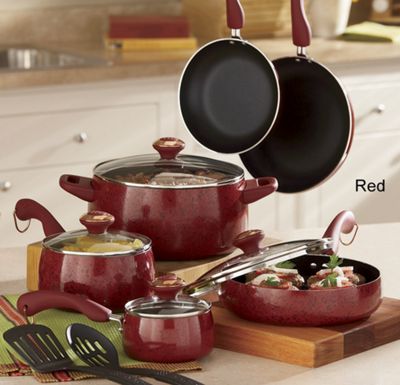 12 Piece Paula Deen Speckled Porcelain Cookware Set