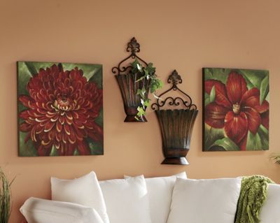 Set Of 2 Fire Blossom Floral Prints