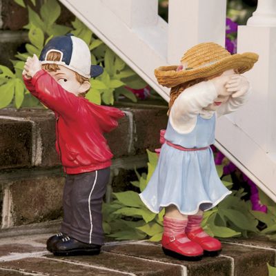 Set Of 2 No Peeking Lawn Decorations
