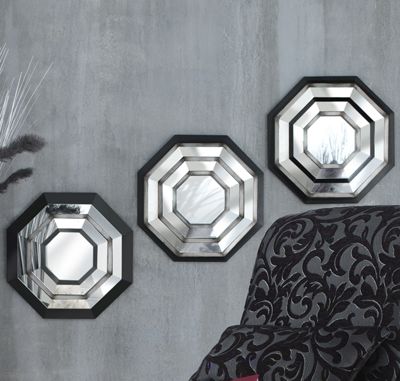 3 Piece Octagonal Wall Mirror Set