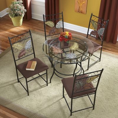 Dining Set Amara Scroll Leaves 5 Pieces