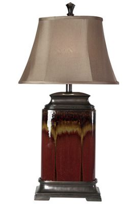 Table Lamp Glazed Burgundy