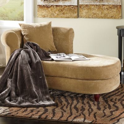 Golden Curved Chaise
