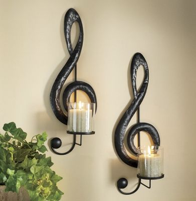 Treble Clef Sconces,...