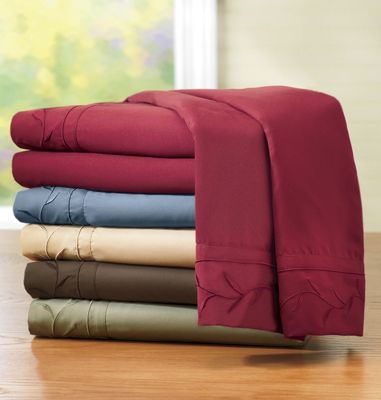 Embroidered Microfiber Sheets A
