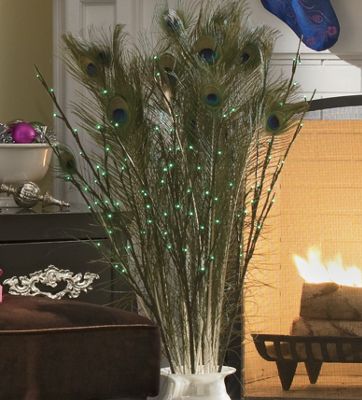 Lighted Green Willow Sticks