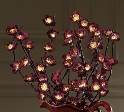 Lighted Plum Flower Bundle