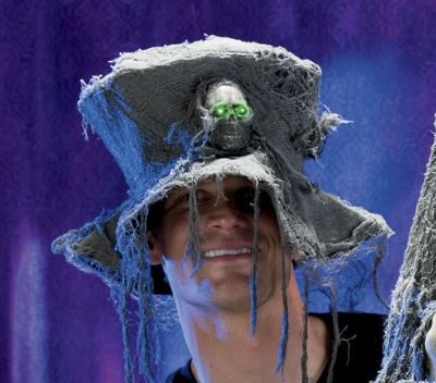 Skull Tophat Floppy Brim