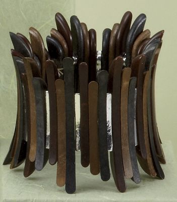 Faux Wood Stick Stretch Bracelet