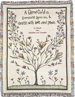Throw Grandchild Tree Personalized