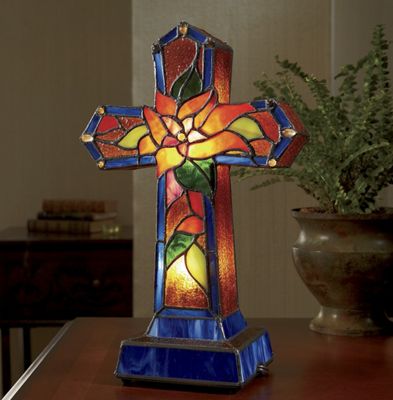 Cross Lamp Stained Glass