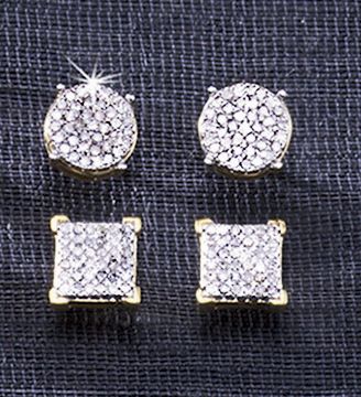 Earrings Post Diamond Cluster