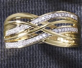 Ring Crisscross Diamond