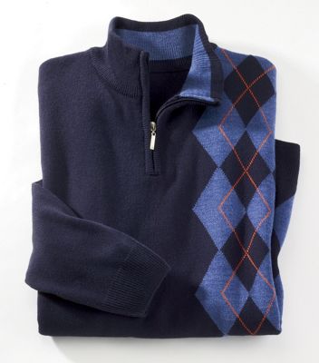 Sweater Mens Side Argyle