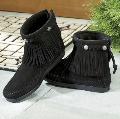 Minnetonka Moccasin Boot High Top Fringe