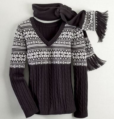 Sweater and Scarf Set Nordic