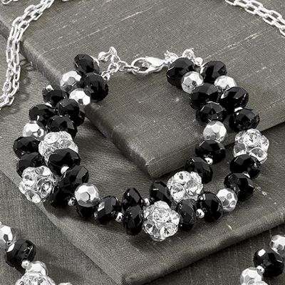 Bracelet 2 Strand Faceted Teardrop