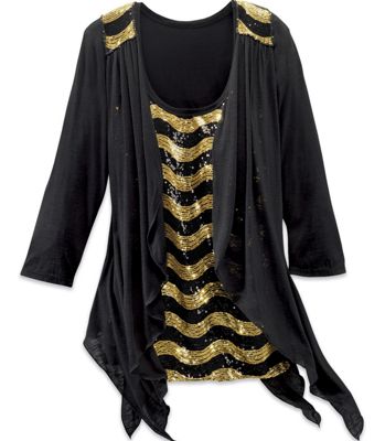 Top 2 Piece Night Life Sequined Set