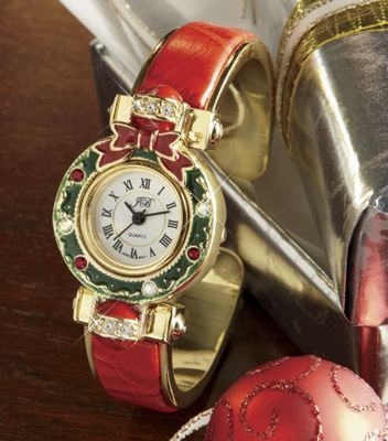 Watch Holiday Wreath Cuff