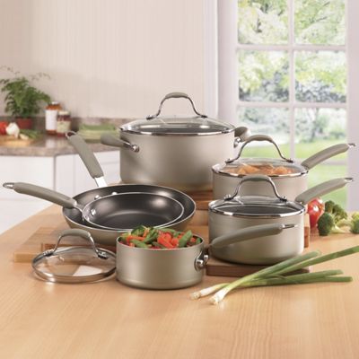 10 pc Enhanced Silver Nonstick Cookware By Farberware
