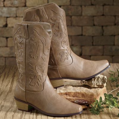 Embroidered Cowgirl Boot By Freshica