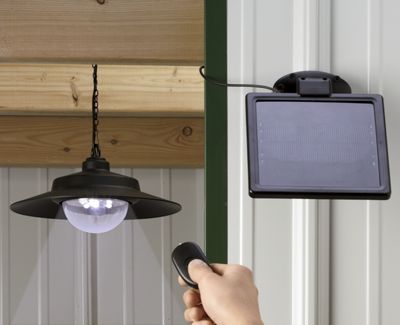 Hanging Solar Outbuilding Light By Nature Power