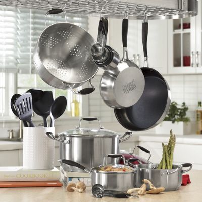 24 piece Brushed Stainless Steel Cookware Set By Chef Tested