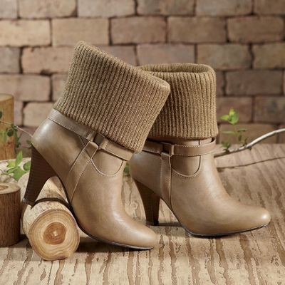 Knit Cuff Boot By Freshica