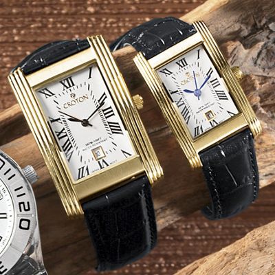 His Or Hers Rectangular Watch By Croton