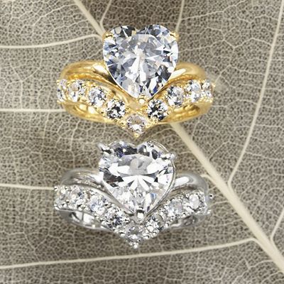 Heart round Bridal Set
