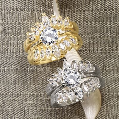 Round marquise Bridal Set