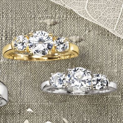 3 stone Round Ring Z