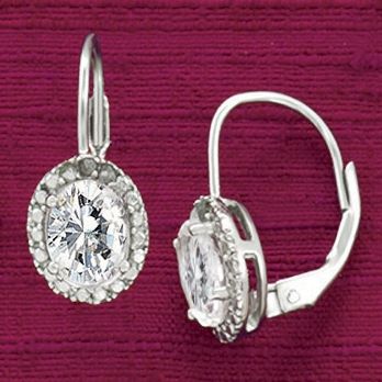 Oval Leverback Earrings