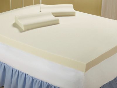 4 Memory Foam Topper With Pillows