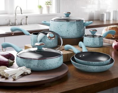 15 piece Speckled Porcelain Cookware Set By Paula Deen