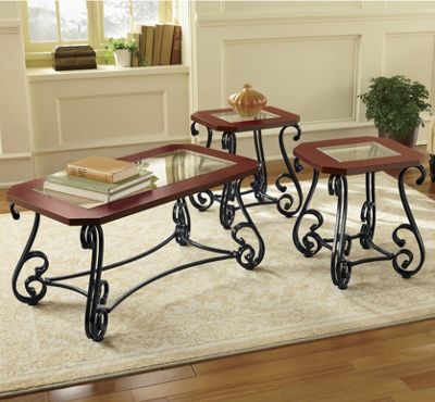 set of 3 pc triple media tables