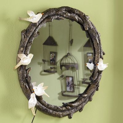 faux twig and branch mirror