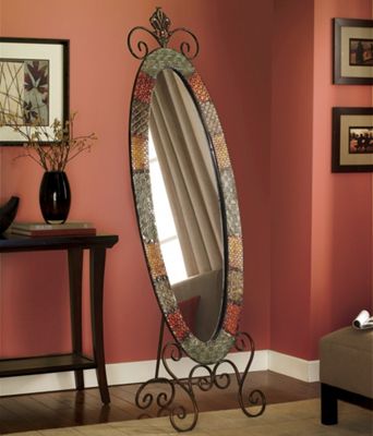 Textured Floor Mirror