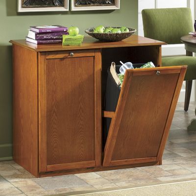 Out Of Sight 2 bin Waste Cabinet