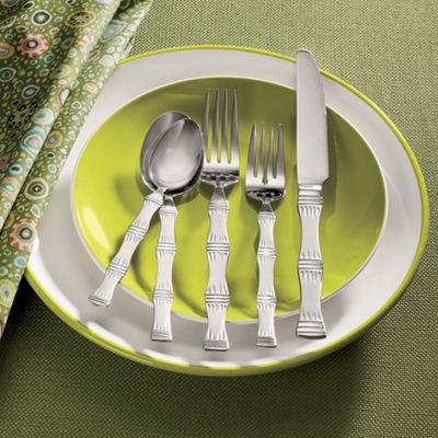 20 piece Bamboo Frost Flatware Set
