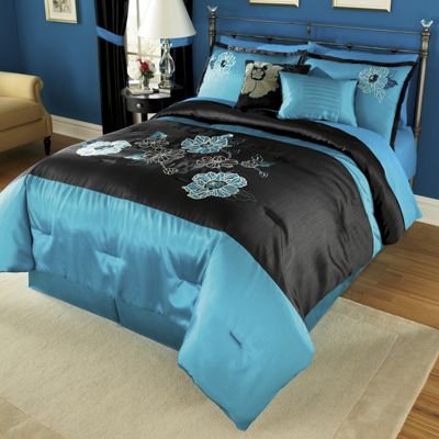 Marianne 10 pc embroidered And Appliqued Bed Set and Window Treatments
