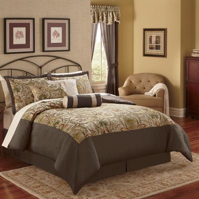 Lancaster 7 pc Bed Set Valance And Panel Pair
