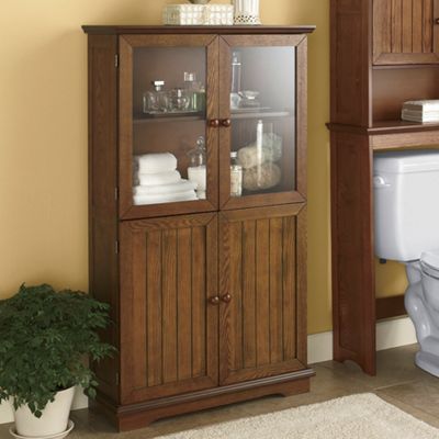 Oak finish Towel Cabinet