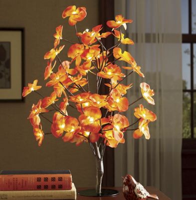 lit feng shui flower tree