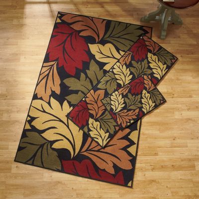 Oversized Leaf 3 pc Rug Set