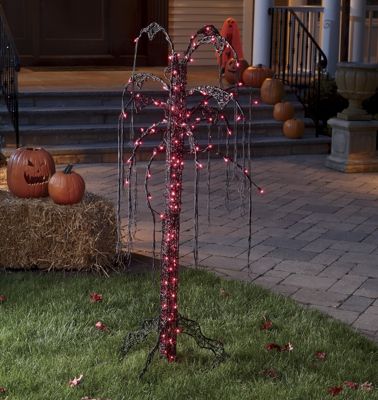 Black Willow Tree With Lights